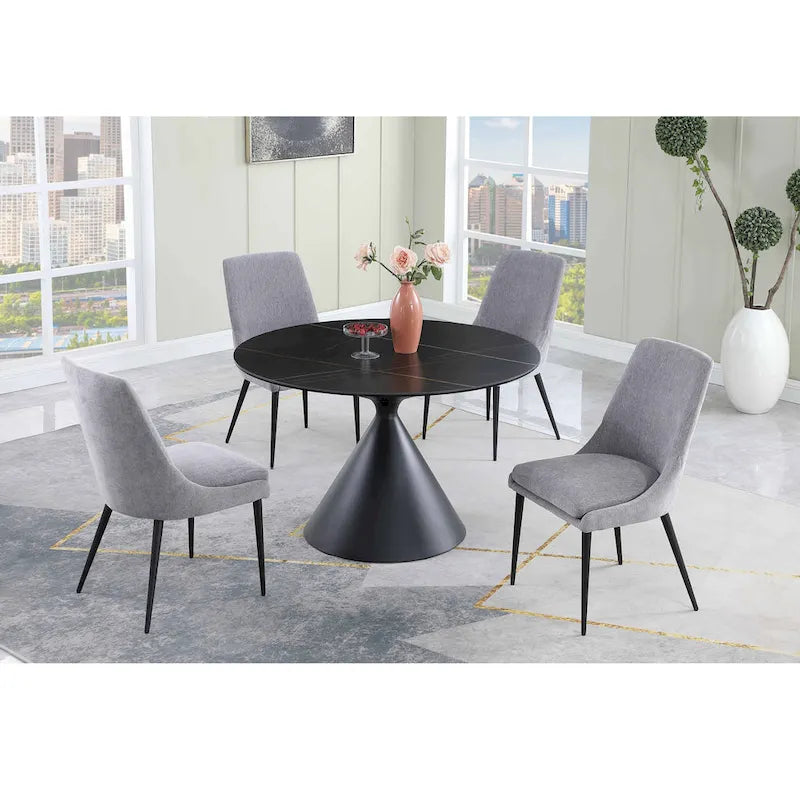 Somette Delphie Ceramic Top Dining Table