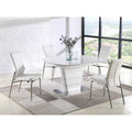 Somette Charlie White Starphire Glass 5-Piece Dining Set