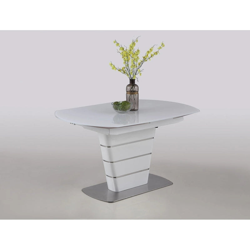 Somette Charlie White Starphire Glass 5-Piece Dining Set