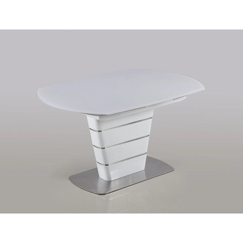 Somette Charlie White Starphire Glass 5-Piece Dining Set