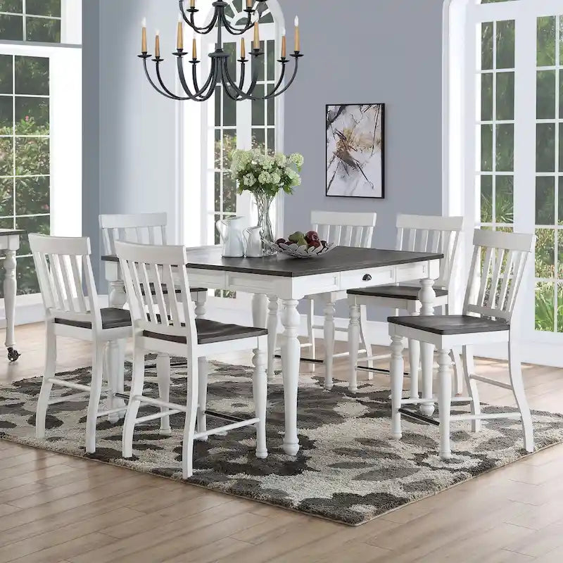 Steve Silver Jillian Farmhouse Counter Height Dining Set