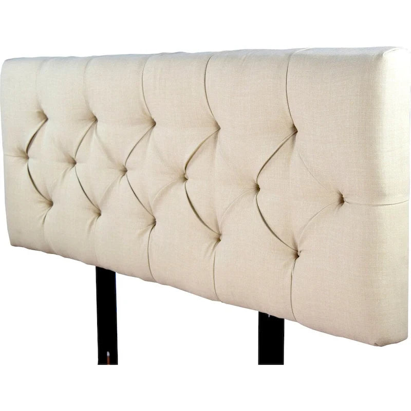 MJL Furniture Sachi Khaki Diamond Tufted Upholstered Headboard
