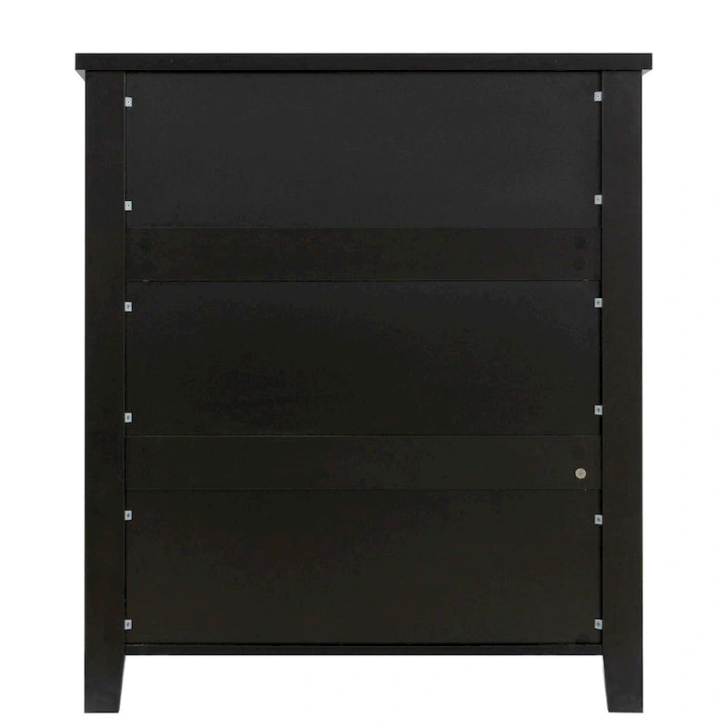 Drawer Dresser, Bedroom Storge Cabinet W/ Retro Shell-shaped Handle