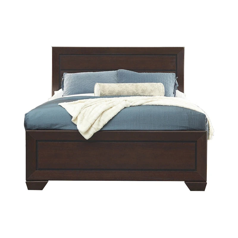 Oatfield Dark Cocoa 5-piece Panel Bedroom Set with 2 Nightstands