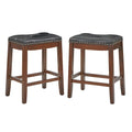 Simple Living Lonnie 29-inch Padded Bar Height Saddle Stools (Set of 2)