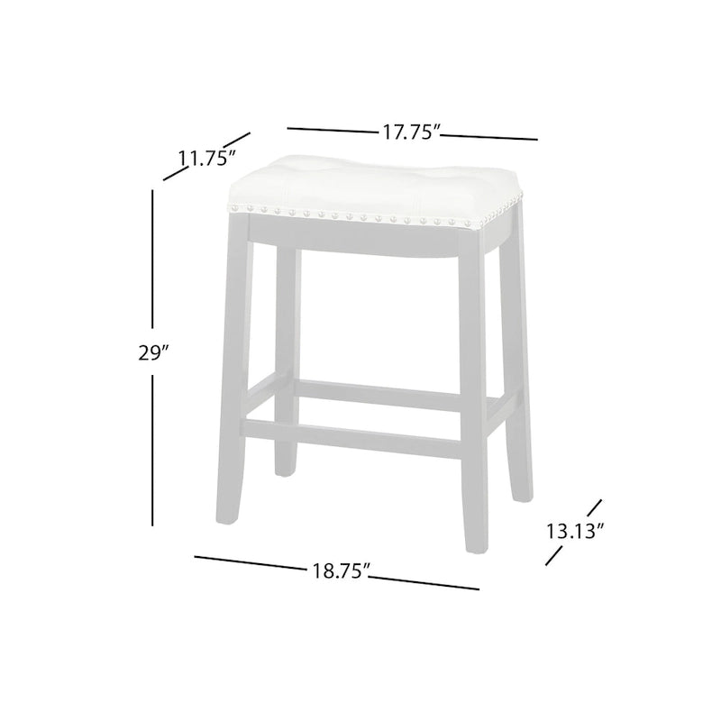Simple Living Lonnie 29-inch Padded Bar Height Saddle Stools (Set of 2)