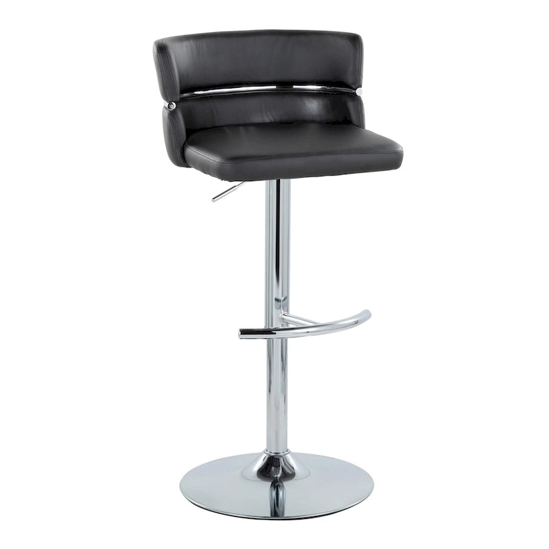 Silver Orchid Lena Adjustable Bar Stool with Rounded T Footrest (Set of 2)