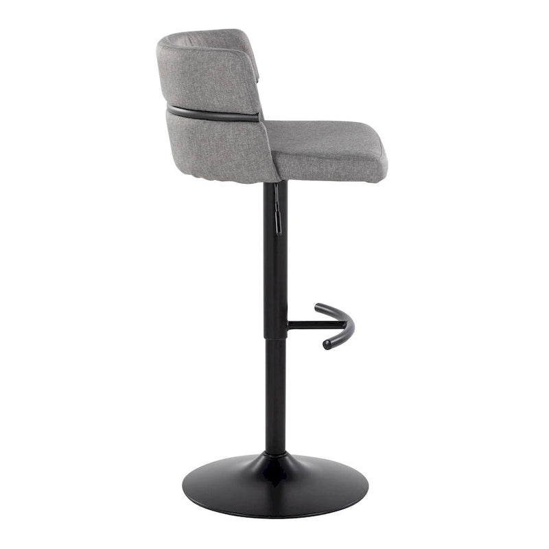 Silver Orchid Lena Adjustable Bar Stool with Rounded T Footrest (Set of 2)