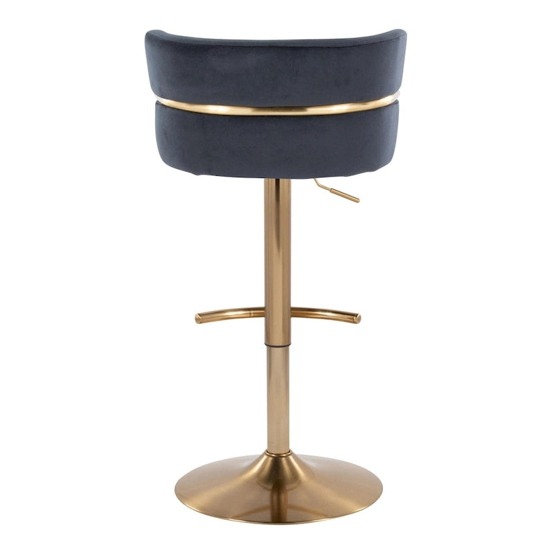 Silver Orchid Lena Adjustable Bar Stool with Rounded T Footrest (Set of 2)