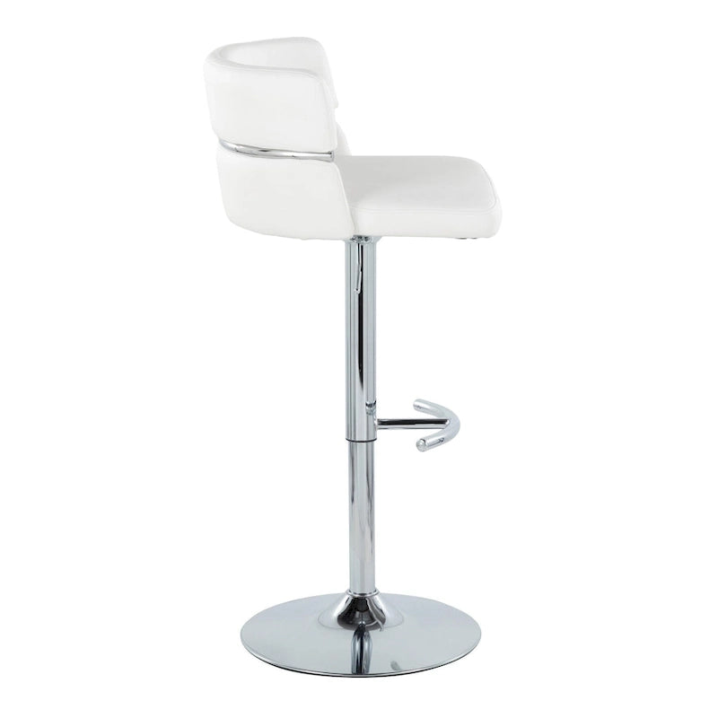 Silver Orchid Lena Adjustable Bar Stool with Rounded T Footrest (Set of 2)