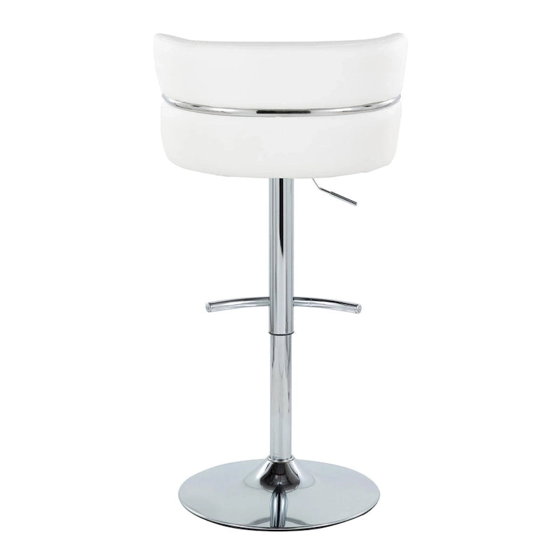 Silver Orchid Lena Adjustable Bar Stool with Rounded T Footrest (Set of 2)