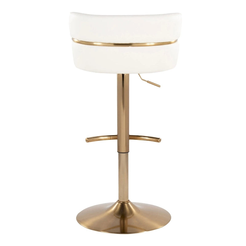 Silver Orchid Lena Adjustable Bar Stool with Rounded T Footrest (Set of 2)