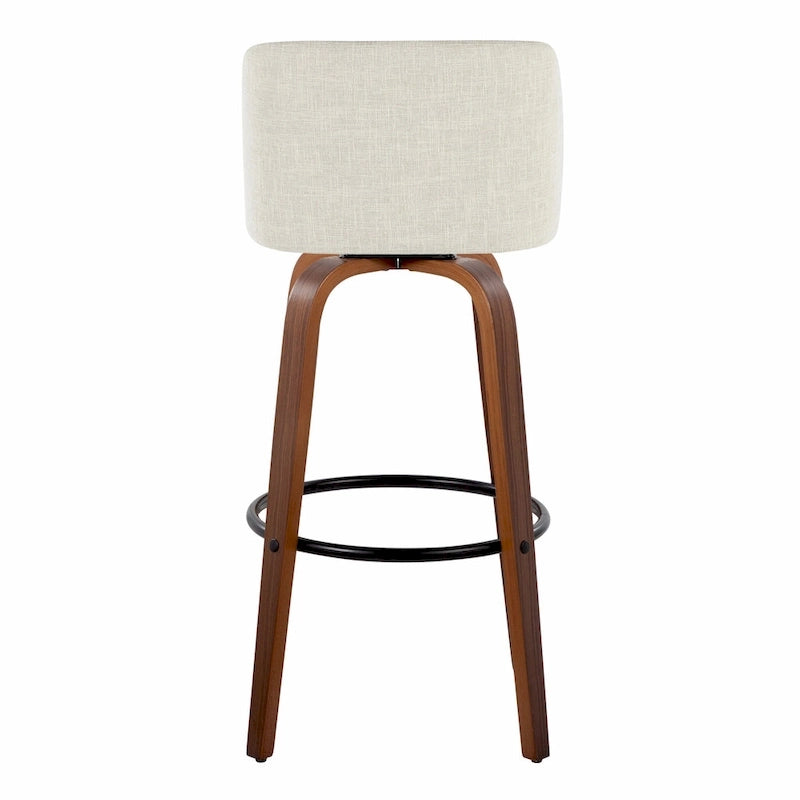 Carson Carrington Vallberga 30 Fixed-Height Bar Stool with Walnut Wood Base (Set of 2)
