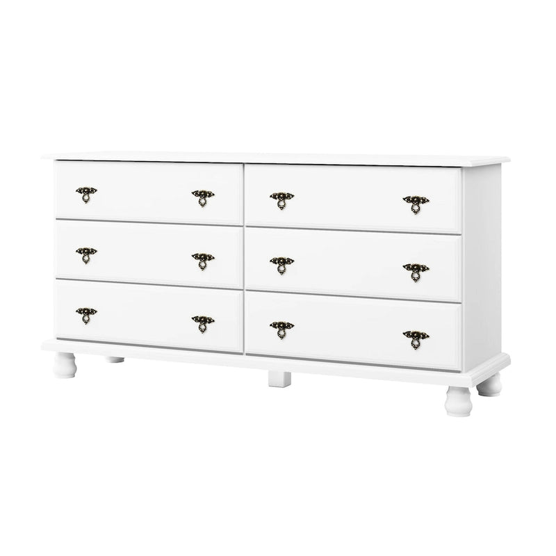 Palace Imports 100% Solid Wood Traditional Kyle 6-Drawer Dresser with Optional Mirror