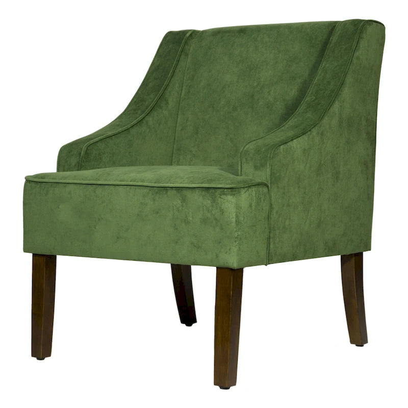 Porch & Den Lyric Velvet Swoop Arm Accent Chair