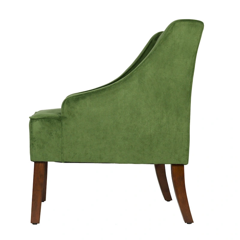Porch & Den Lyric Velvet Swoop Arm Accent Chair