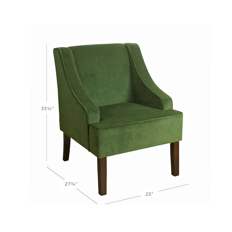 Porch & Den Lyric Velvet Swoop Arm Accent Chair