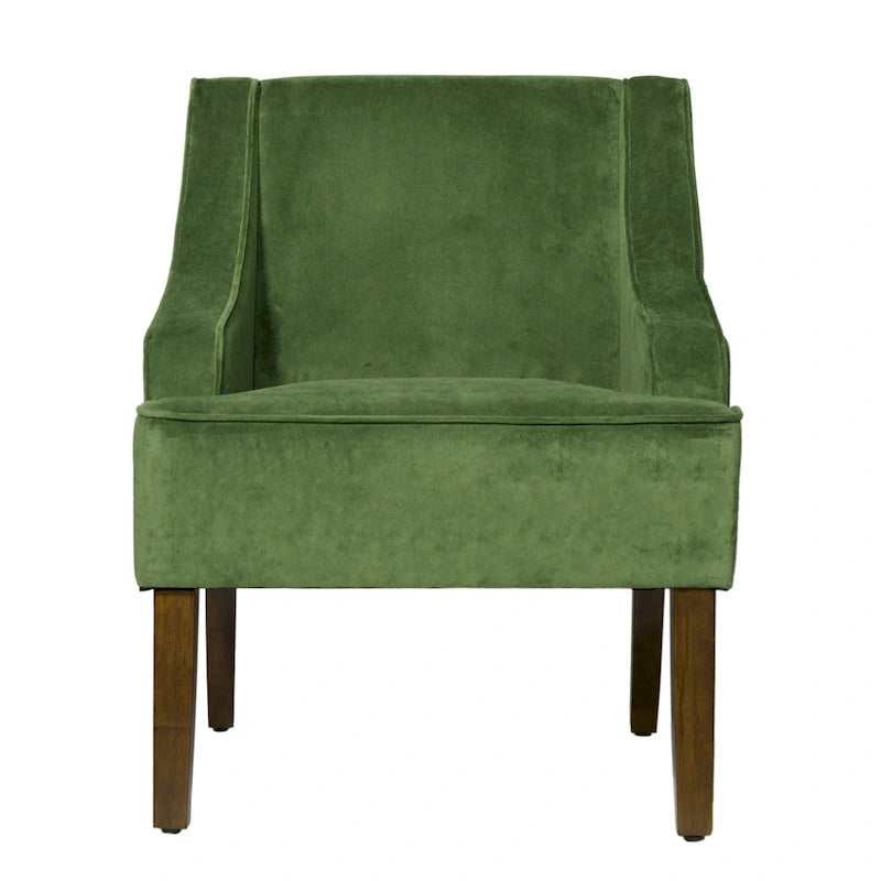 Porch & Den Lyric Velvet Swoop Arm Accent Chair