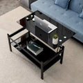 Glass Lift Top Coffee Table, Black