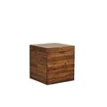 Emilia 17.75 Dark Brown Storage Cube Trunk