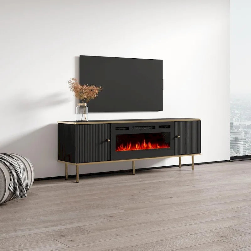 Camelia BL-EF Electric Fireplace 63 TV Stand