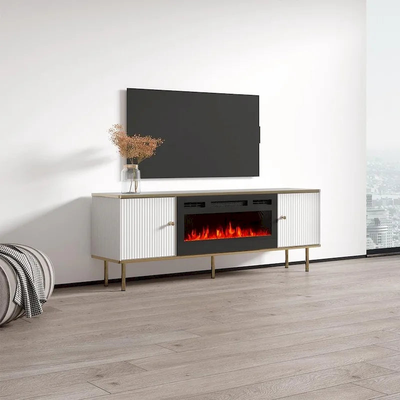 Camelia BL-EF Electric Fireplace 63 TV Stand