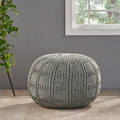 Yuny Handcrafted Modern Fabric Pouf by Christopher Knight Home