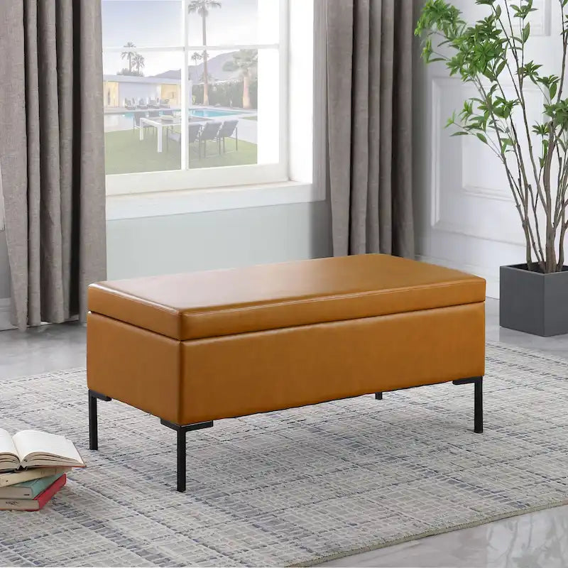 HomePop Storage Bench with Metal Legs
