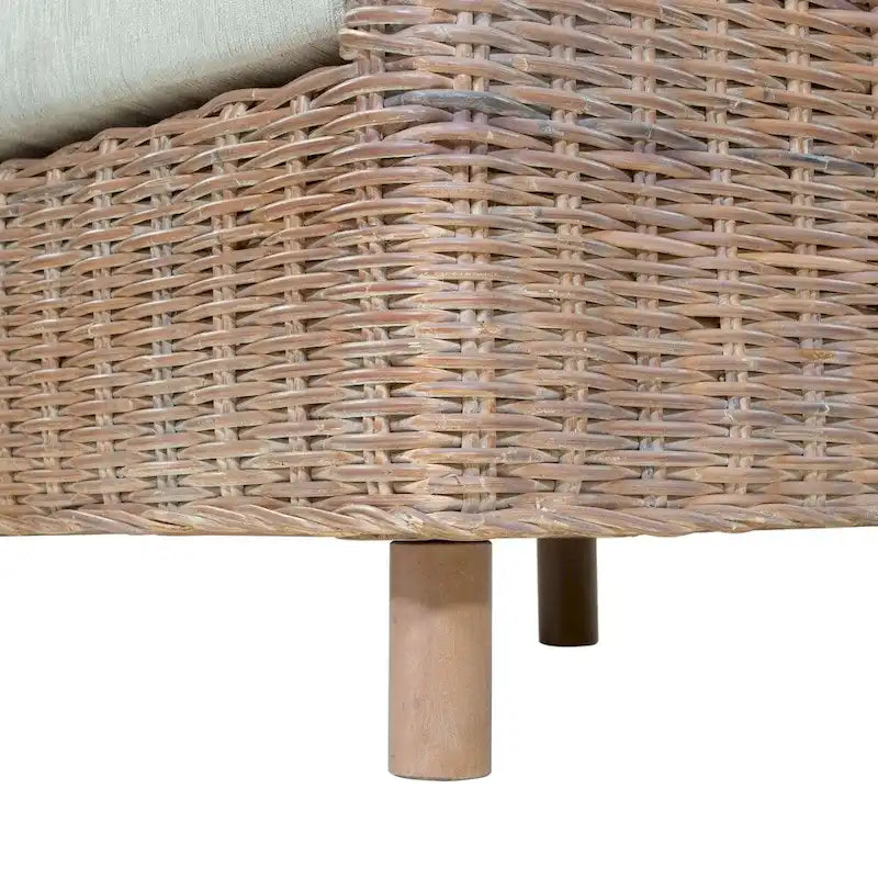 Furniture of America Lali Rustic Kubu Rattan Wicker Armchair