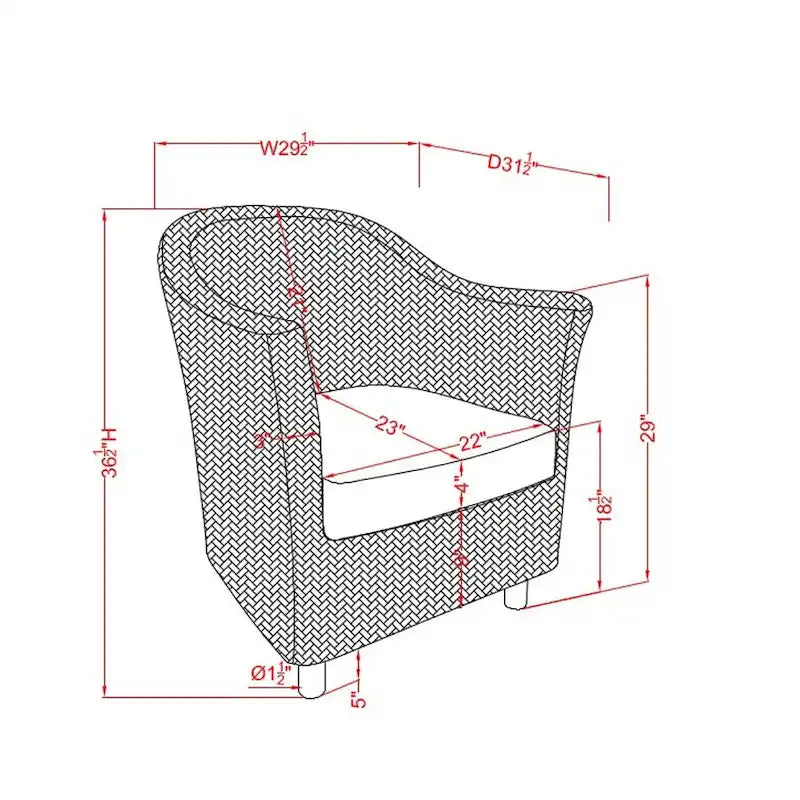 Furniture of America Lali Rustic Kubu Rattan Wicker Armchair