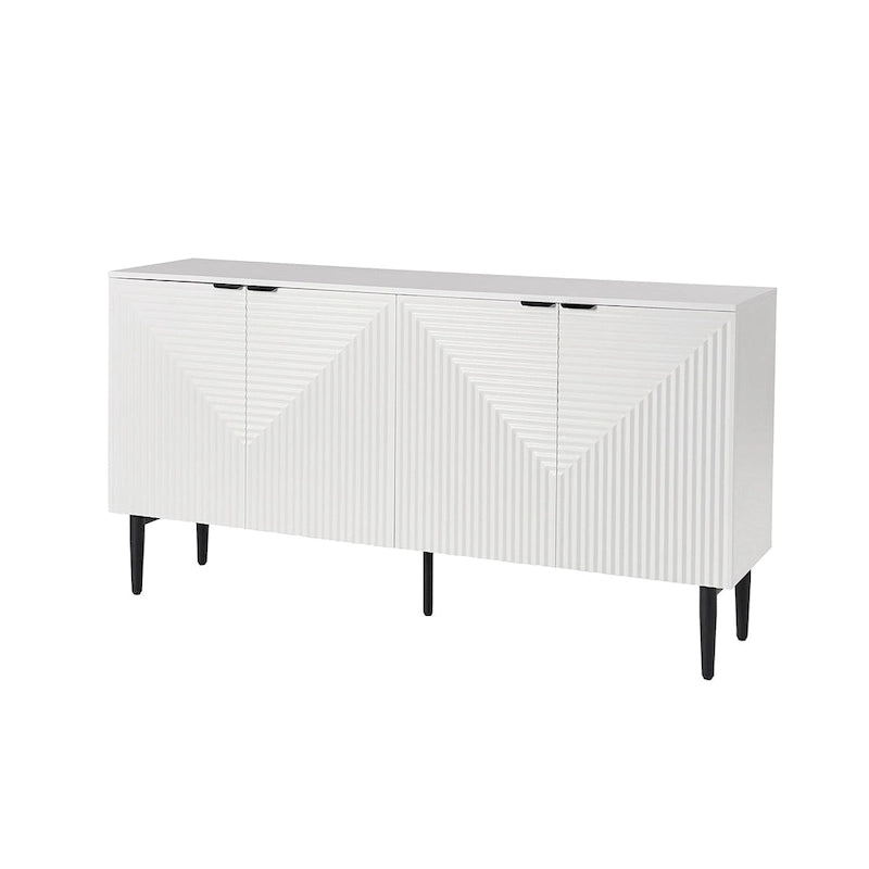Burkart Modern 63Wide 4-Door Sideboard with Wine Rack and Metal Leg by HULALA HOME