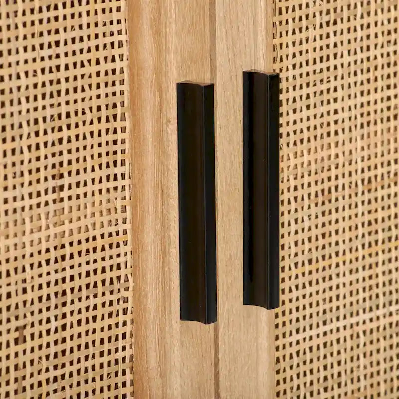 2-Door Rattan Sideboard Storage Cabinet