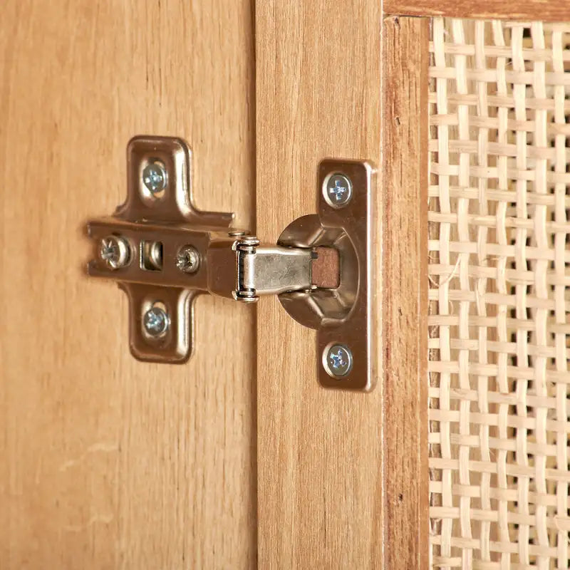 2-Door Rattan Sideboard Storage Cabinet
