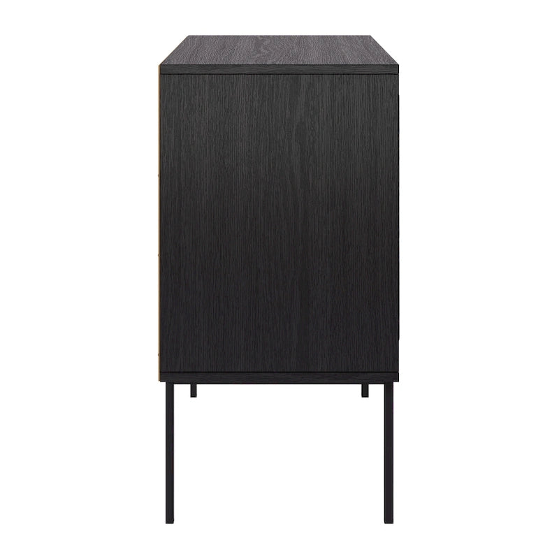 2-Door Rattan Sideboard Storage Cabinet