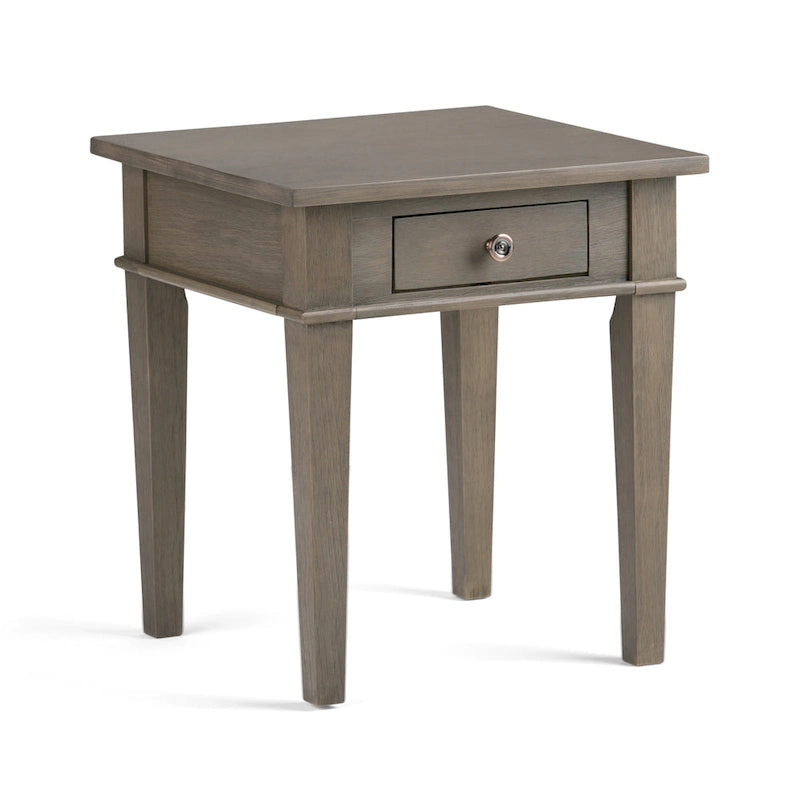 WYNDENHALL Sterling SOLID WOOD 18 inch Wide Square Transitional End Side Table - 18 W x 18 D x 20 H
