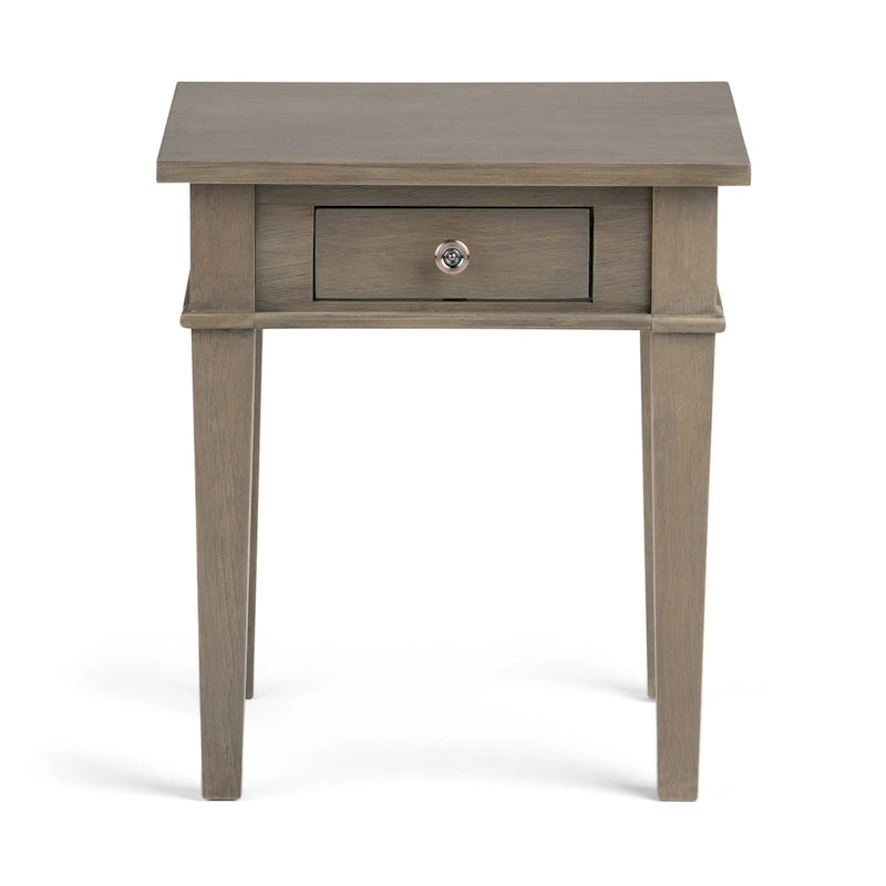 WYNDENHALL Sterling SOLID WOOD 18 inch Wide Square Transitional End Side Table - 18 W x 18 D x 20 H