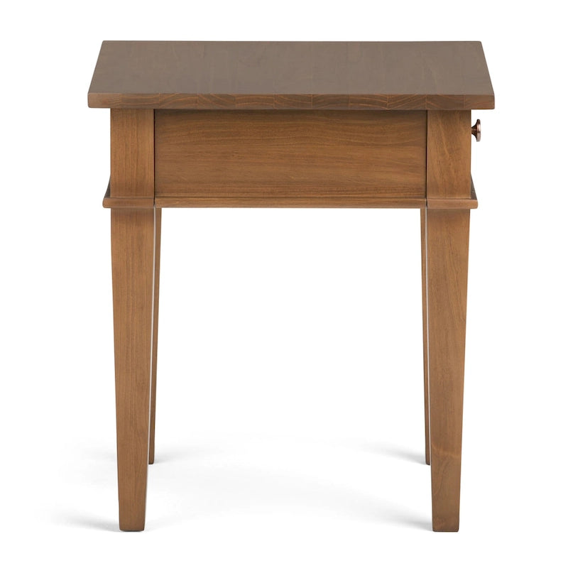 WYNDENHALL Sterling SOLID WOOD 18 inch Wide Square Transitional End Side Table - 18 W x 18 D x 20 H