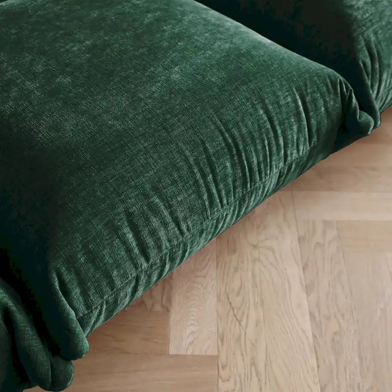 Chenille Fabric Sectional Sofa U-shaped 4-seats Sofa with 2 Ottomans