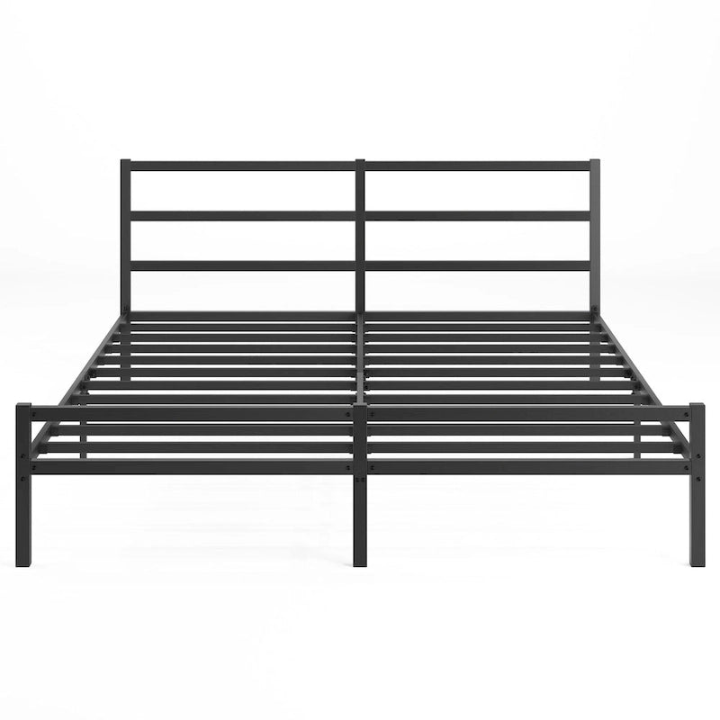 King Size Metal Platform Bed with Headboard