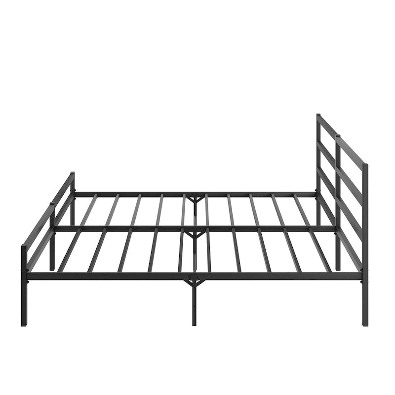 King Size Metal Platform Bed with Headboard