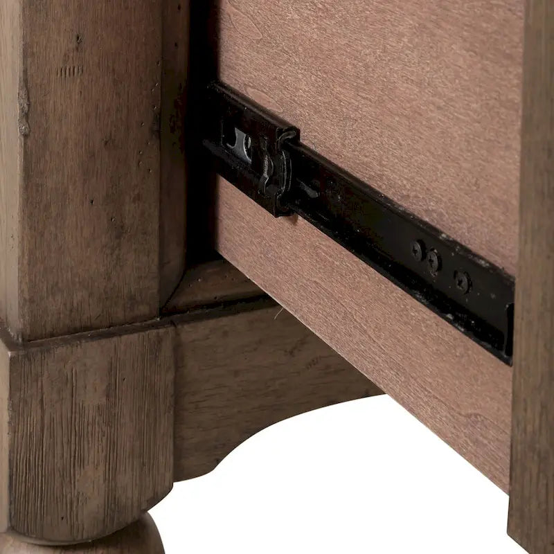 Americana Farmhouse Dusty Taupe 2 Drawer Nightstand with Charging Station