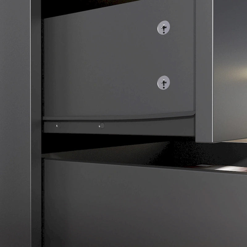 Timechee 23.6 Tall 3 - Drawer Nightstand In White/Black