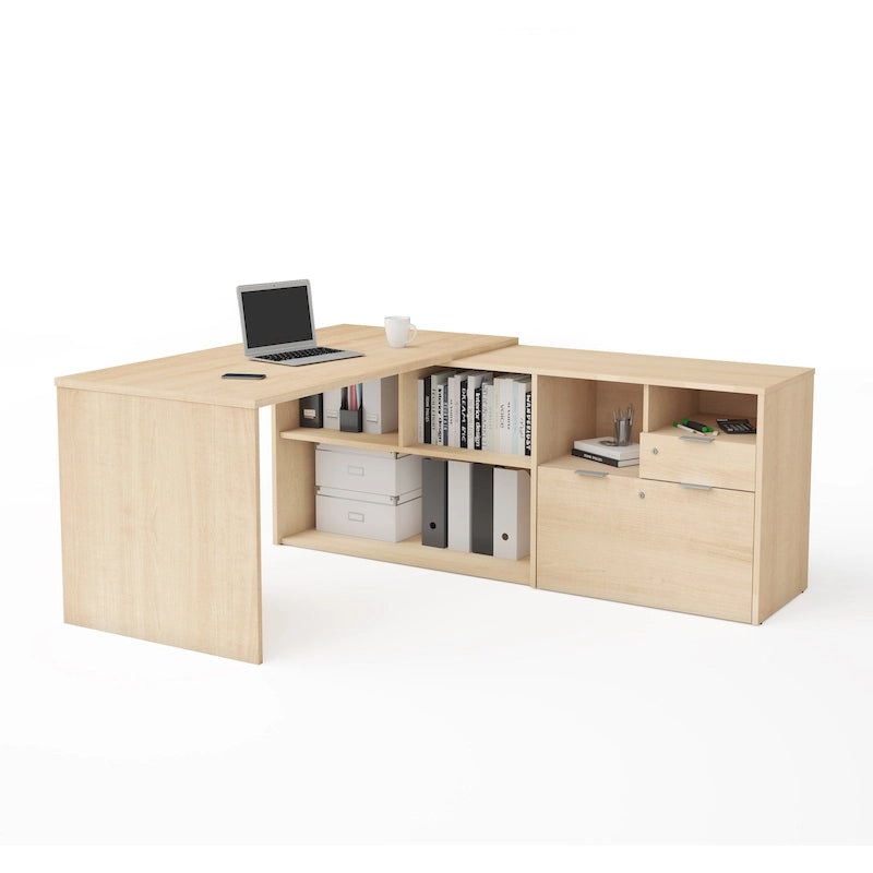 Bestar i3 Plus L-shaped 2-drawer Desk