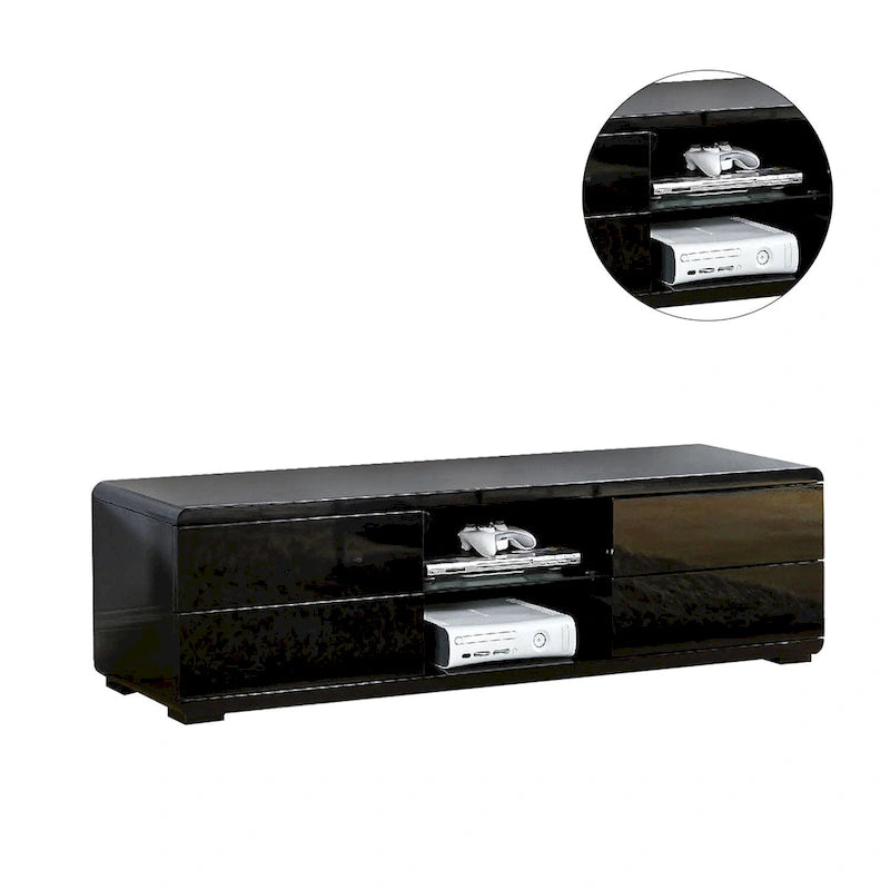 4 Drawers High Gloss Lacquer Coating TV Stand