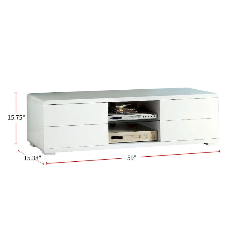 4 Drawers High Gloss Lacquer Coating TV Stand