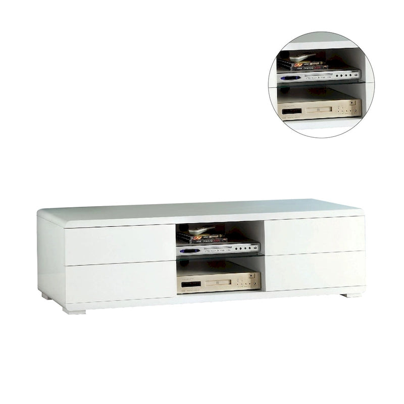 4 Drawers High Gloss Lacquer Coating TV Stand