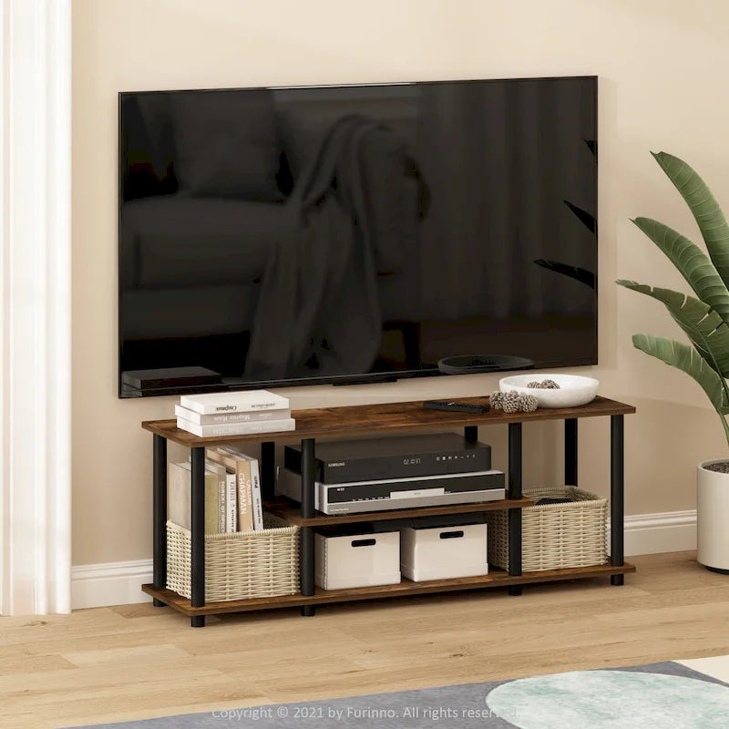 Furinno Turn-N-Tube No Tools 3D 3-Tier Entertainment TV Stands