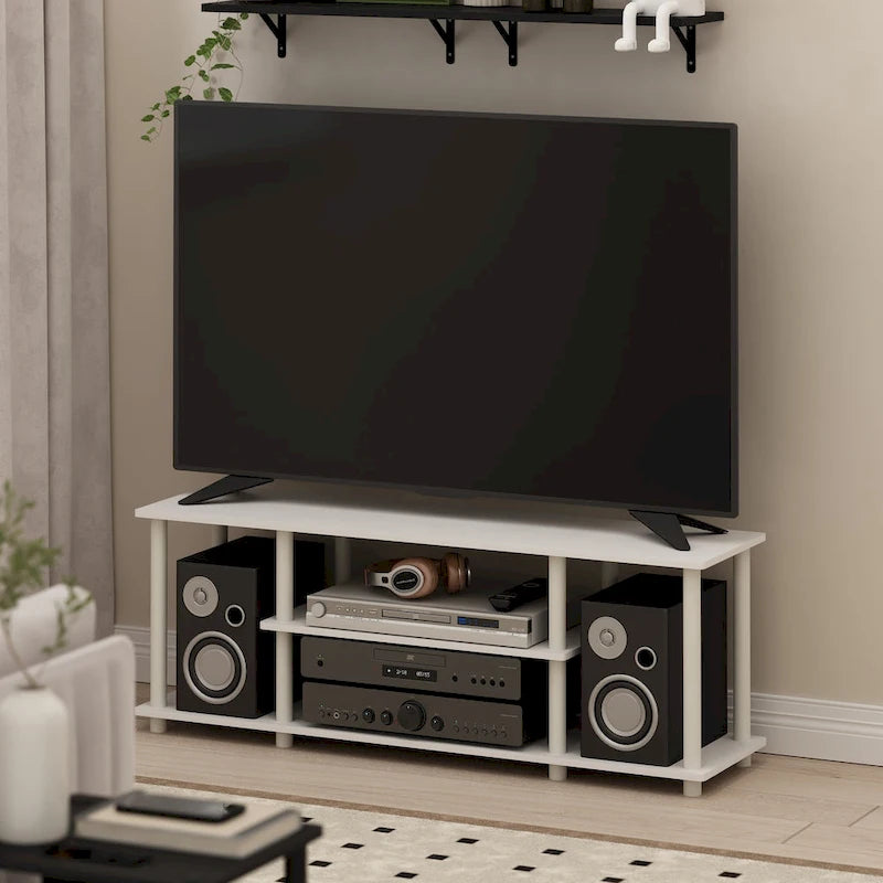 Furinno Turn-N-Tube No Tools 3D 3-Tier Entertainment TV Stands