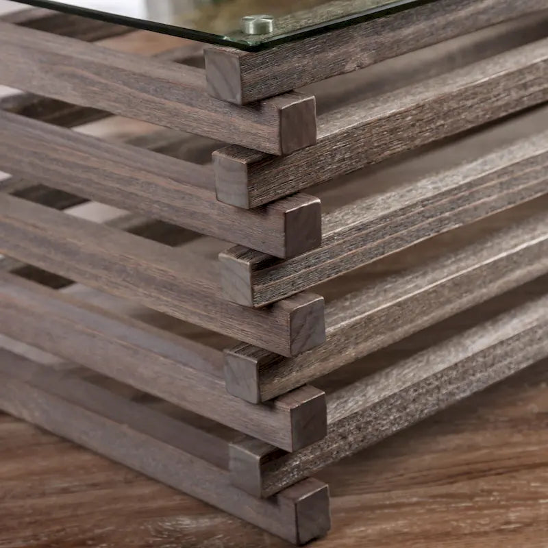 Lown Contemporary Grey 48-inch Solid Wood Coffee Table by Furniture of America