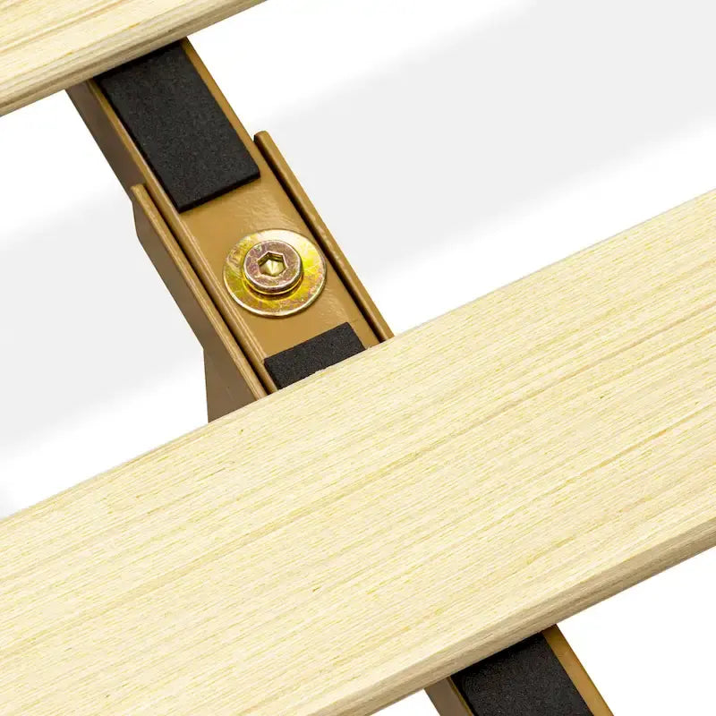 East West Furniture King Platform Bed Frame with 4 Solid Wood Legs and 2 Extra Center Legs (Bed Frame Color Options)